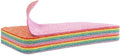 Eurow Super Absorbent 12-Layer Microfiber Sponge Block, Tearable for Multiple Uses, Cleans Kitchen, Bathroom & More, Durable, Reusable, Soft When Wet, Multi-Color Rainbow Design for Easy Cleaning