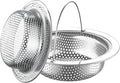 2 Pack 4.5" Kitchen Sink Strainer with Handle,Stainless Steel Sink Drain Strainer Basket, Kitchen Food Catcher for Sink Drain, Anti-Clog Design, Fast Flow, Dishwasher Safe.