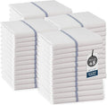 LANE LINEN Kitchen Towels Bulk Set - 100% Pure Cotton Dish Towels for Kitchen, Super Absorbent Kitchen Hand Towel, Blue Tea Towels, Soft & Durable Dish Cloths, Pack of 48 – 15”x25”, Blue Stripe