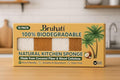 Natural Biodegradable Sponges for Kitchen 12 Pack – 100% Compostable Cellulose & Coconut Fiber Dish Sponges, Eco-Friendly, Non-Toxic, Sustainable Scrubbers for Washing Dishes & Cleaning