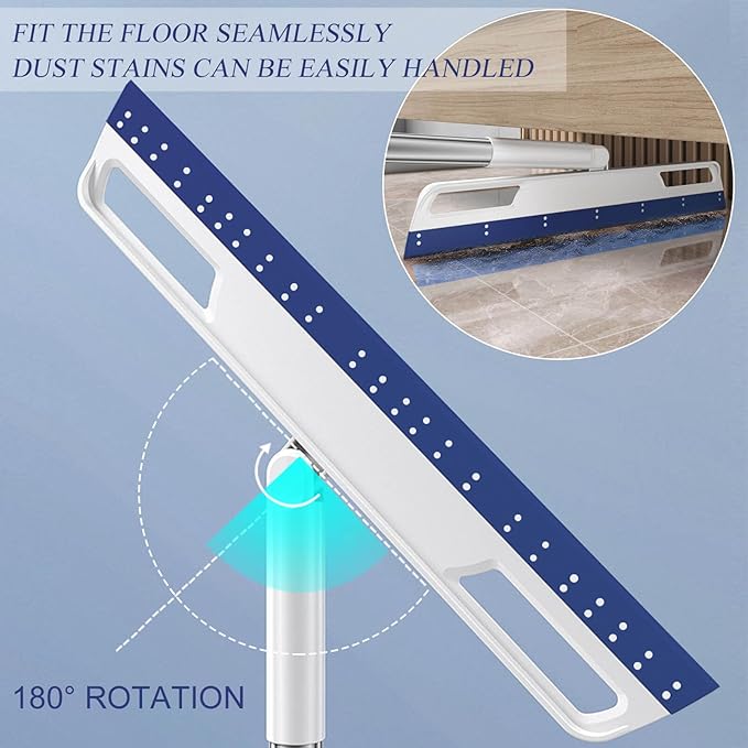 Multifunction Magic Broom, Extended Indoor Detachable,3-in-1 Sweeper Removing Dust Liquid Hair, Adjustable Floor Squeegee,Magic Broom as seen on tv(Blue)