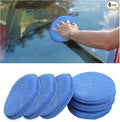 Ziciner 6 Pack Car Microfiber Applicator Pads, Car Wax Foam Buffing and Cleaning Pads, Tire Shine Applicator, Ultra Soft Wash Sponge for Cars, 5 Inch Diameter in Round