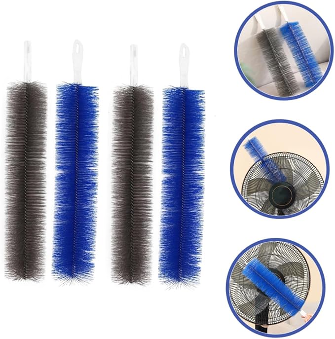 4pcs Fan Cleaning Brush Bendable Multi Purpose Crevice Brush for Air Conditioner Electric Fan Home Duster