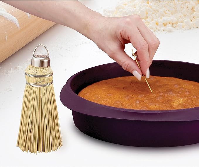 HIC Kitchen Authentic Amish Broom Cake Tester, Made in America From All Natural Corn Husk, 6-Inches Tall