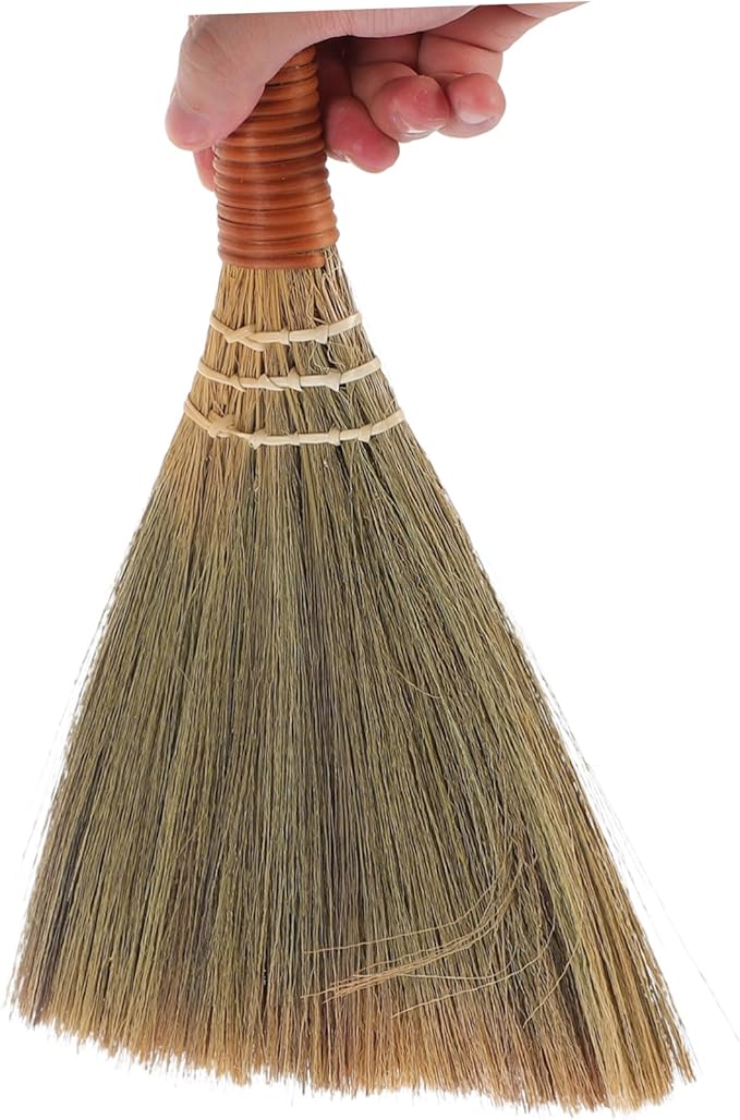 Cabilock Soft Bristle Broom Short Handle Handheld Cleaning Tool for Hardwood Floors Dust and PET Hair Removal Lightweight Design for Home and Office Cleaning