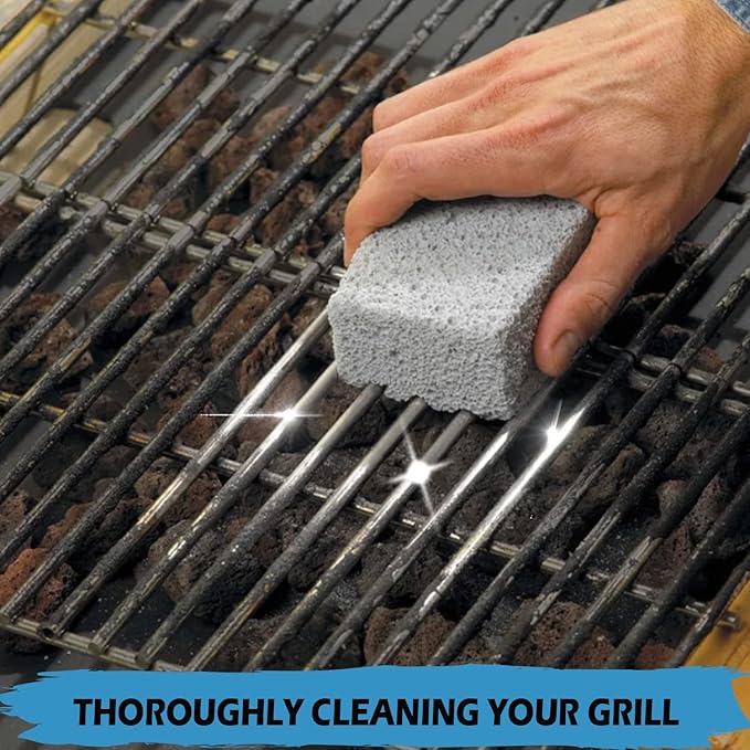 KAYCROWN Grill Griddle Cleaning Brick Block, Grill Cleaning Brick Removing Stains for Flat Top, Sink, BBQ Grill Cleaner, Pumice Griddle Cleaning Stone Griddle Scraper Cleaner, 4 Pack