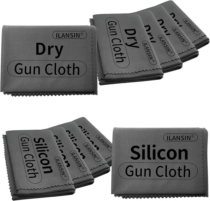 Silicon Gun Cloth 12'' ×12'' Gun Cleaning Cloths Lint Free - Gun Cleaning Wipes with Silicon Gray Gun Cleaning Rags for Gun Cleaning/Polishing Silicon Rags/Rust Wipes