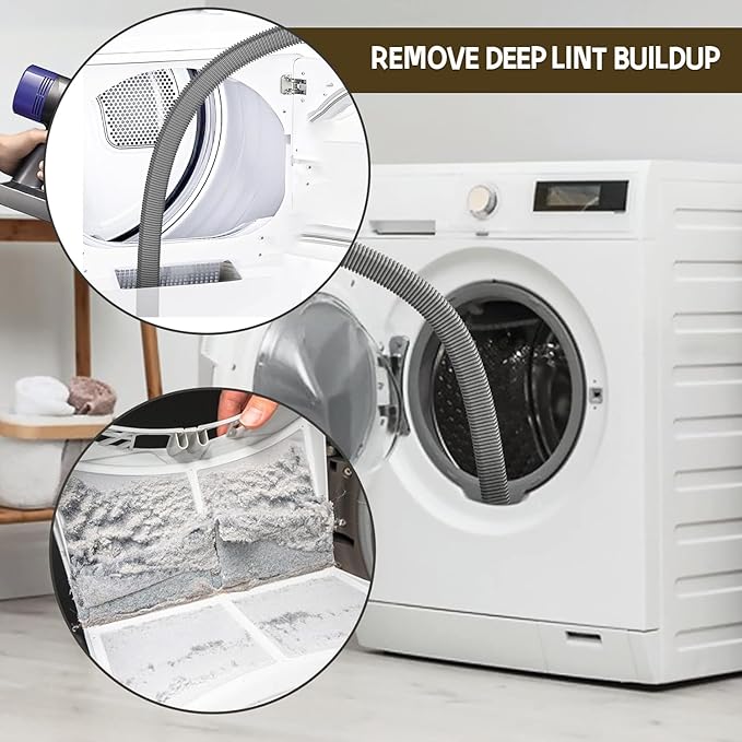 8-Piece 1 1/4 Inch (32mm) Vacuum Attachments Cleaning Kit With Dryer Lint Vac Attachment/Round Vacuum Brush