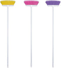 The Original Soft Sweep Magnetic Action Broom Assorted Colors with White Metal Handles (1 Broom)