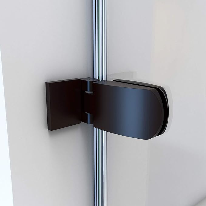 DreamLine Aqua Uno 34 5/16 inch W x 58 inch H Frameless Hinged Tub Door in Oil Rubbed Bronze