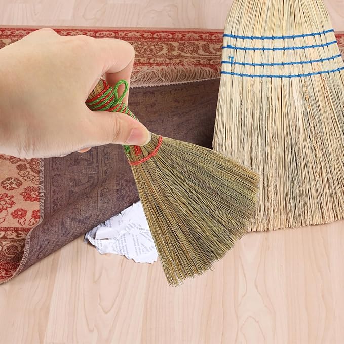Witch Altar Broom, Wicca Brush DIY Craft Jewelry Making Pendant Wiccan Ritual Altar Witches Broom Handmade Mane Broomstick for Ceremonial Wall Decor 14cm