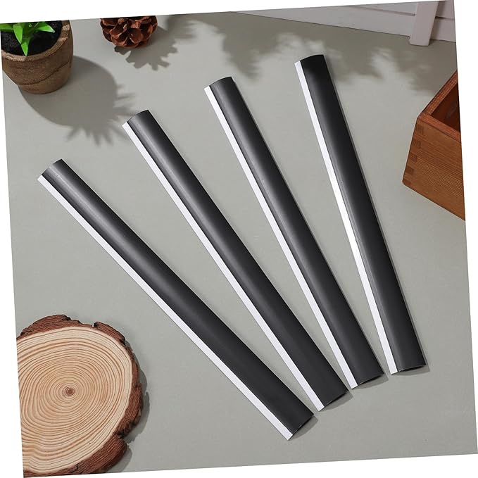4pcs Rubber Dustpan Lip Edge Replacement Wide Lobby Dustpan Insert Strips Easy to Cut for Practical for Cleaning Tools
