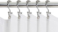 Utopia Alley HK1SS Deco Flat Double Roller Shower Curtain Hooks; Chrome