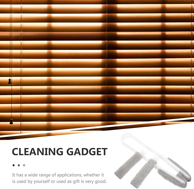 minkissy Window Shutter Brush with 6 Detachable Heads, Compact Air Conditioner Vent Cleaner, Small Blinds Cleaning Brush for Household and Car Use