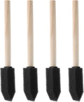 Car Air Vent Cleaning Brush 4pcs Set with Wooden Handle Soft Sponge Detailing Brushes for Car Interior and Air Conditioner Vent Cleaner