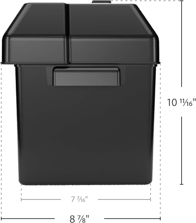 Camco Heavy Duty Battery Box with Straps and Hardware - Group 24 |Safely Stores RV, Automotive, and Marine Batteries |Durable Anti-Corrosion Material | Measures 7-1/4" x 10-3/4" x 8" | (55362)