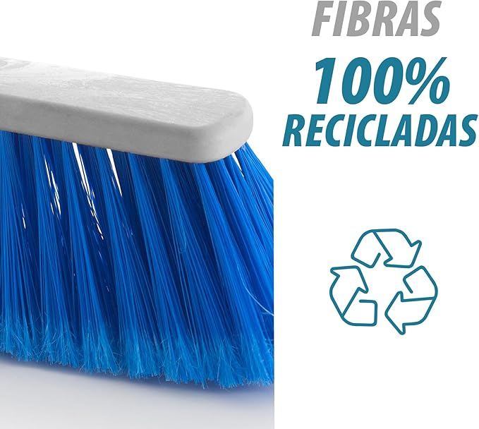 MAYA Poppy Broom - Soft and Efficient Sweep for Indoors - Lightweight and Sturdy Design (Blue)