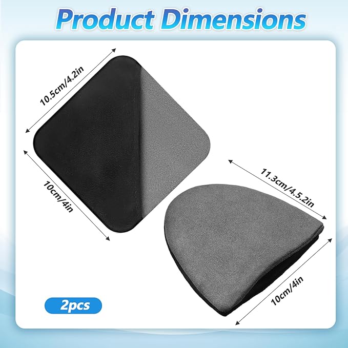 2Pcs Car Touch Screen Cleaner Cloth,Square Triangle Microfiber Car Screens Cleaners,Black Auto Screen Cleaning Pad Cars Interior Cleaner Wipes for Vehicle Dashboard LCD Display
