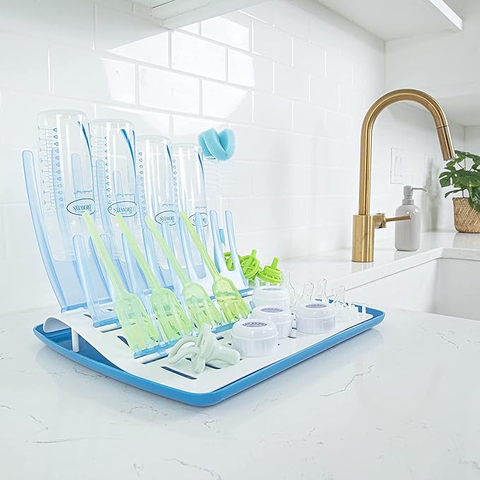 Dr. Brown's Universal Baby Bottle Drying Rack with Dishwasher Basket