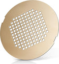 Shower Drain Cover, Shower Drain Hair Catcher Snap-in Replacement Strainer, Gold Round Grate, Drain Protector Designed for 4.25" D Standard Round Shower Drains