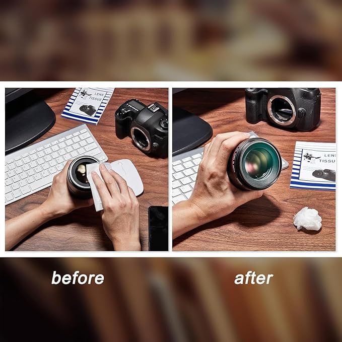 Outus 1500 Pcs Lens Cleaning Paper Tissue and 2 Double Sided Cleaning Cloth-Lens Cleaning Paper for Camera Lenses, Microscopes, Computer Screens, Magnifiers, Glasses