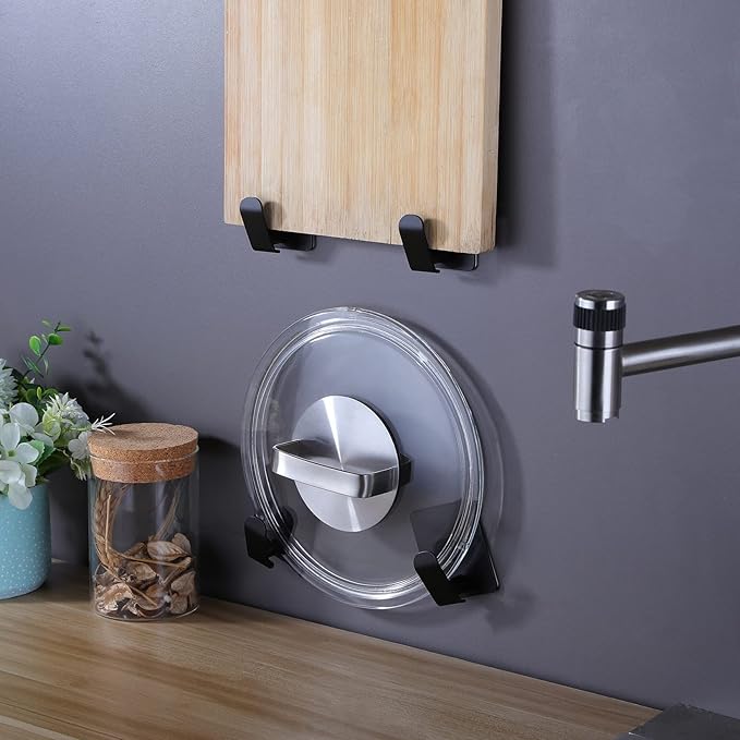 Taozun Black Towel Hooks - 4 Pack Stainless Steel Wall Hooks Rustproof and Oil Proof for Kitchen Bathroom
