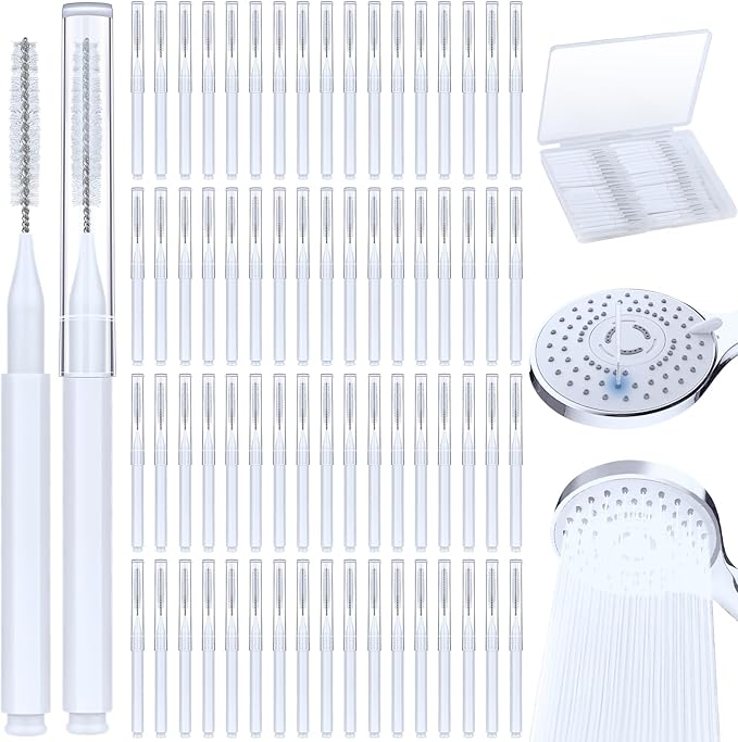 70-Piece Heavy Duty Shower Head Cleaning Brush Set - Professional Grade Bristles for Deep Cleaning Small Holes, Gaps, and Clogs - Durable & Portable Cleaning Tool Kit