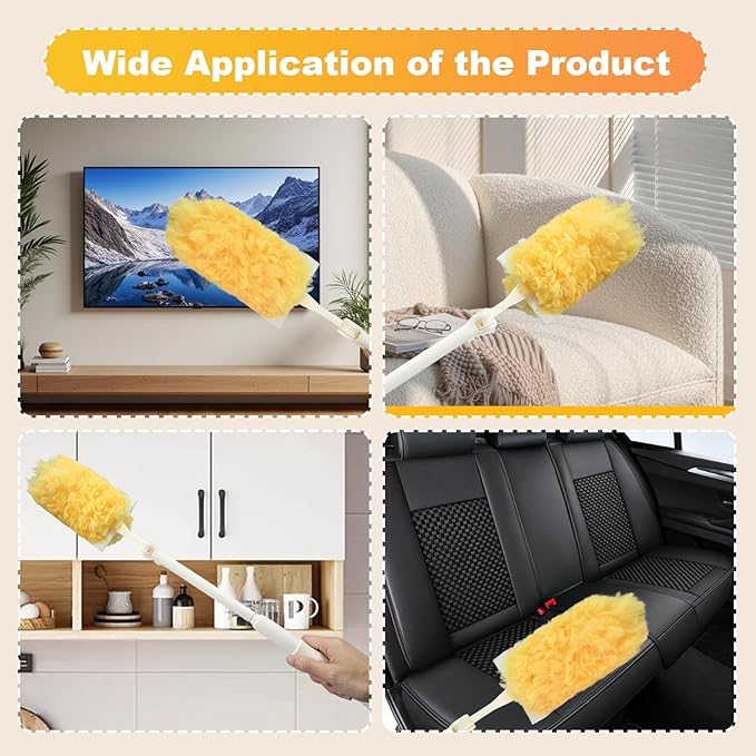 Heavy Duty Duster Refills, Disposable Dusters Kit for Cleaning, Multi Surface 360 Feather Duster(30) (Handle is Not Included)