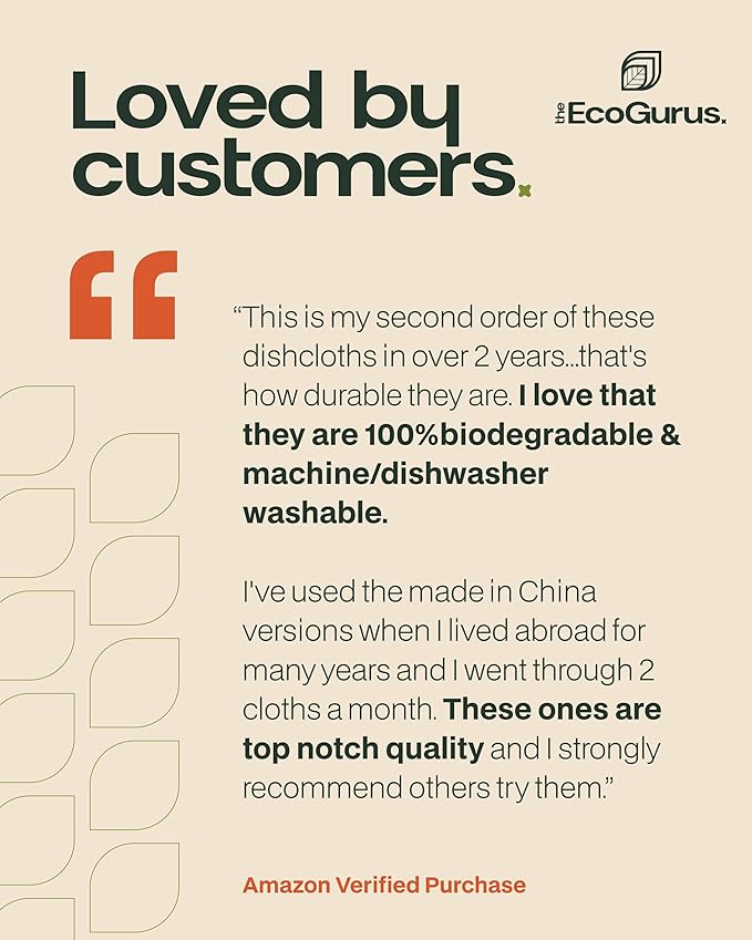 Original Swedish Dishcloth – Made in Sweden, 10 Cloths, Reusable & Biodegradable Cellulose Sponge for Kitchen, Suitable for All Surfaces, Odour Resistant Eco Cleaning – Gray