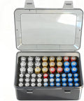 Battery Organizer, Portable Battery Box with Buffer Sponge, Heavy-Duty Plastic Battery Organizer Storage Case for 54 Batteries AA AAA,(Batteries are Not Included)