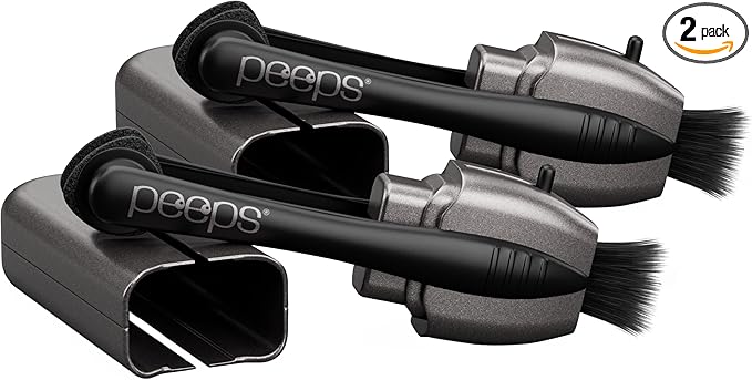 CarbonKlean Peeps Eyeglass Lens Cleaner - Efficient and Durable Carbon Microfiber Technology - Exclusively Used by NASA - 500 Uses (Silver, 2 Pack)