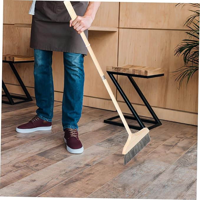 Soft Bristle Broom Long Handle Detachable Floor Cleaning Broom for Home and Kitchen Anti-Static Dust Sweeping Brush for Indoor and Outdoor Use