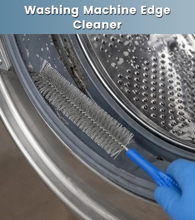 5-Piece Dryer Vent Cleaning Brush Kit Including Grout Brush, Refrigerator Coil Cleaning Brushes, Clothes Trap and Duct Removers, Long-Handled Appliance Cleaning Tool Set for Household Maintenance