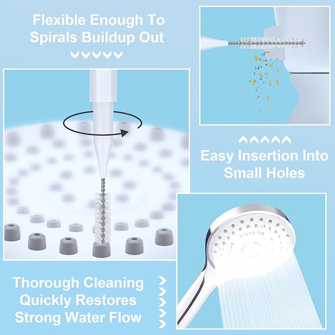 70-Piece Heavy Duty Shower Head Cleaning Brush Set - Professional Grade Bristles for Deep Cleaning Small Holes, Gaps, and Clogs - Durable & Portable Cleaning Tool Kit