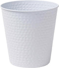 happimess HPM1110D Axel Modern Minimalist Hammered Steel 2-Gallon Wastebasket for Home, Bathroom, Living Room, Office, Bedroom, Kitchen, Matte White
