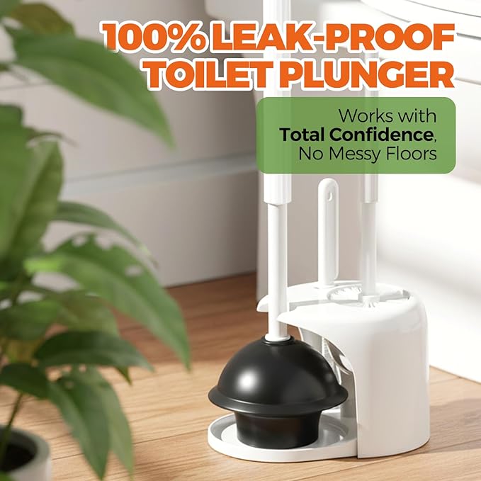 Toilet Brush and Plunger Set