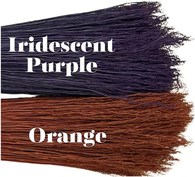 Broomcorn 16" 1/2 lb Bundles, Rainbow Broom Corn, Broom Straw, Broom Corn for Broom Making, Broom Grass hurl, Broom Corn, Kitchen Witch Crafts and Florals (Orange)