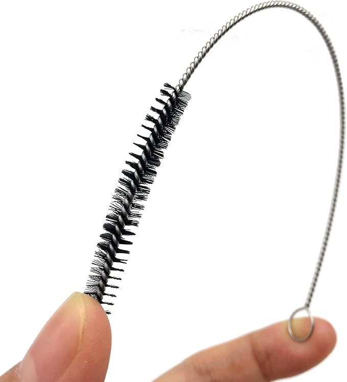 10 Piece Stainless Steel Straw Cleaning Brush Set - Durable Nylon Bristles - Multi-Size for Reusable Straws, Sippy Cups, and Narrow Neck Containers