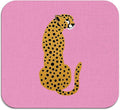 Preppy Dish Drying Mat - Hot Pink Preppy Leopard Absorbent Dish Drying Mat for Kitchen Counter, Coffee Bar Mat, Coffee Maker Mat for Countertops, Dish Rack Drainer Mat, 16x17.5 Inch