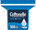 Cottonelle Fresh Care Flushable Wet Wipes, Adult Wet Wipes, 1 Refill Pack, 168 Wipes Per Pack, Packaging May Vary