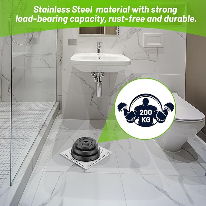 Shower Drain Hair Catcher,Quality Drain Cover Hair Catcher for Bathroom Floor,Square Hair Catcher Shower Drain -No Rust! Shower Hair Drain Catcher to Keep Away from Clogged Drain
