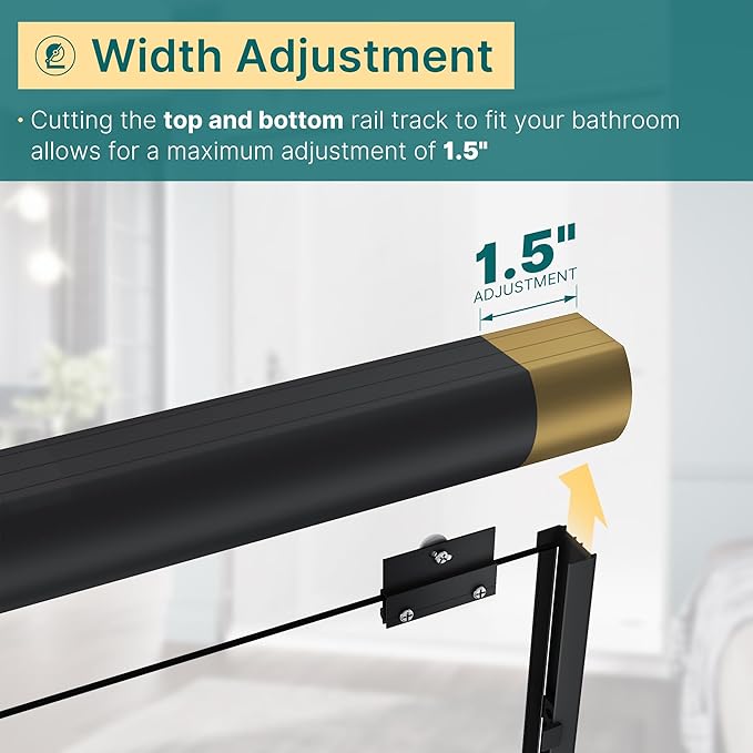 ELEGANT Semi-Frameless Sliding Shower Door 60 in. W x 72 in. H, Bathroom Sliding Door with 1/4'' Clear Glass, Black Hardware Double Sliding Glass Shower Enclosure