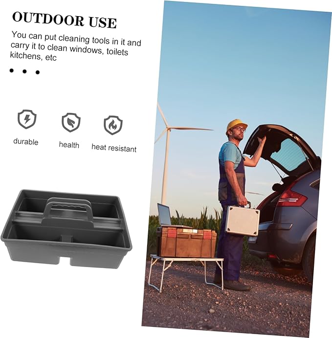 Portable Hand-held Cleaning Tool Organizer Sturdy Storage Box for Home and Car Efficient Cleaning Supplies Easy to Mount Household Cart