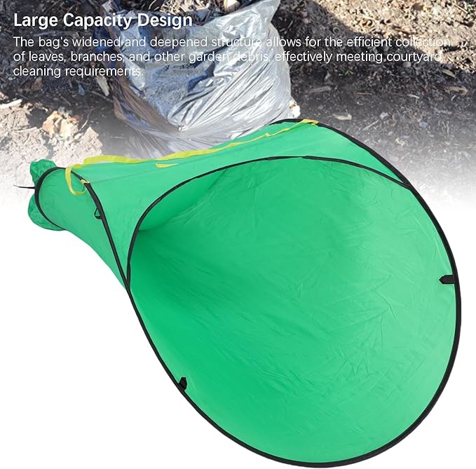 Pssopp Pop Up Leaf Collector, Portable Foldable Leaf Bags Dust Pan Convenient Effortless for Leaves Lawn Debris Grass Clippings Outdoor Gardening Leaf Removal