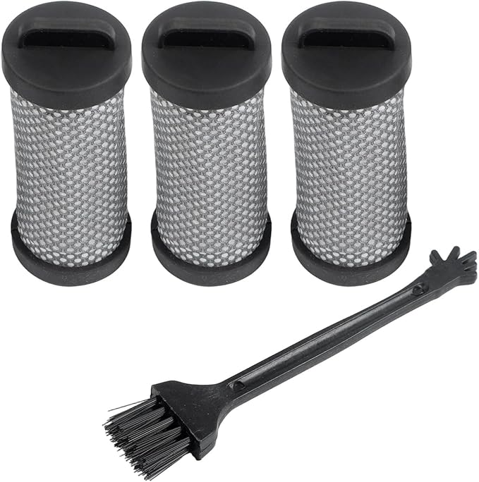 Washable HEPA Filter Replacement for JIGOO T600 Mattress Vacuum Cleaner, with Cleaning Brush, 4 Pack