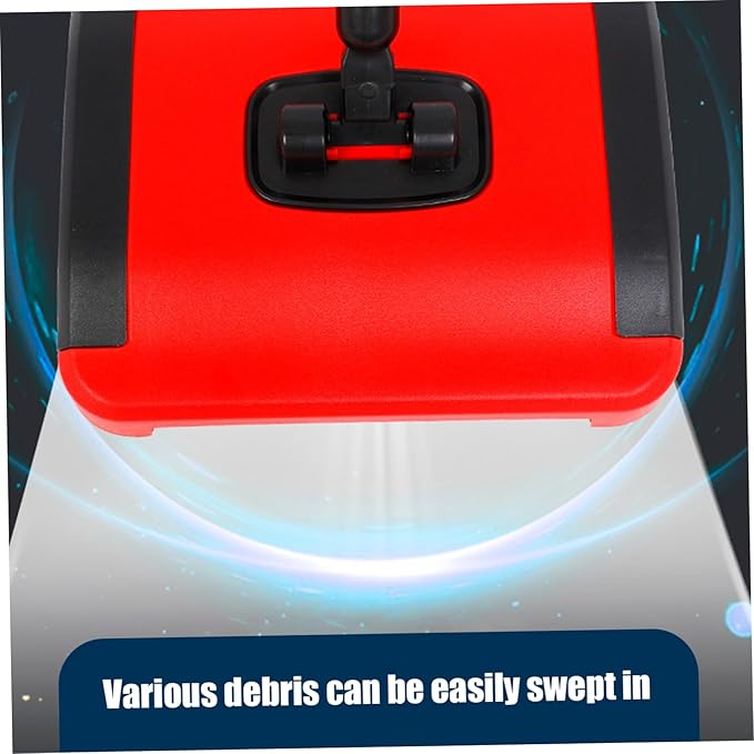 Carpet Sweeper Manual 3 Rolling Brushes Floor Sweeper Carpet Brush with Wheels and Large Waste Bin 43inch Detachable Cleaner for Pet Hair Dust Debris