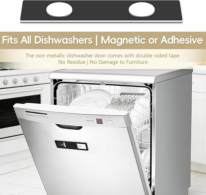 Dishwasher Magnet Clean Dirty Sign, Stainless Steel Magnetic Clean Dirty Dishwasher Sign,Matte Brushed Surface Cleaning/Dirt Indicator with Strong Magnet, Home Kitchen Organizer (Brushed Black)