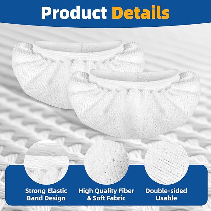 LOVECO 4 Pack Universal Microfiber Cloths for Handheld Steam Cleaner - Compatible with Bissell Steam Shot, PurSteam, Wagner Spraytech, etc - Reusable Washable Steam Cloth Accessories