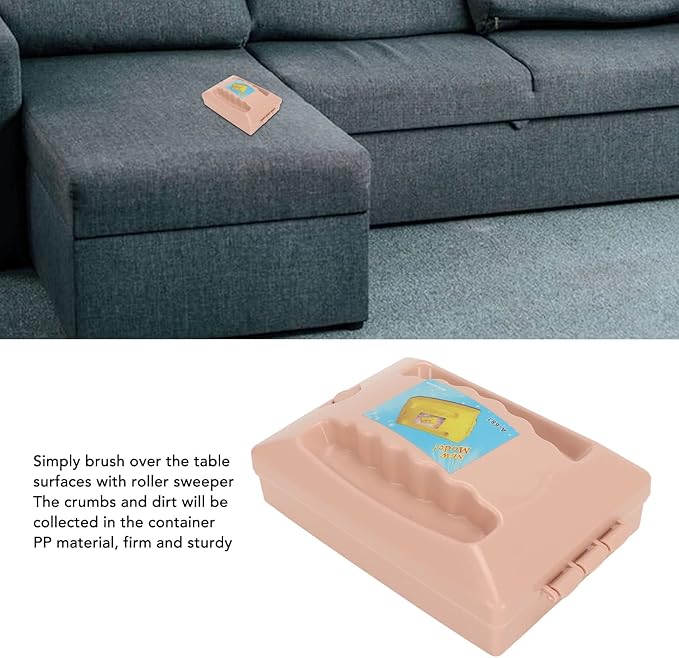 Carpet Sofa Sweeper, Double Roller Remove Debris Table Sweeper Cleansing Brush for Desktop Bed