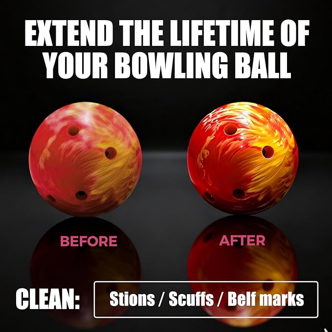 50 Count Bowling Ball Cleaning Wipes Removes Grime, dust, Oil from Ball Surfaces Includes Portable, resealable Pouch Suitable for All Ball Types Cleans, maintains extends Ball lifespan